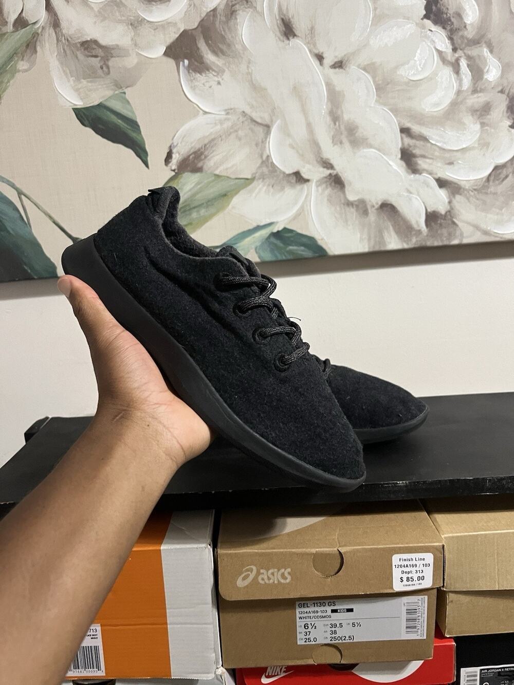 Size 11-Allbirds Wool Runners Mens Black Athletic Running Walking Shoes Sneakers